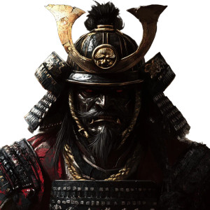 Helmeted Samurai Oni Vinyl Car Decal Sticker – Waterproof & UV-Resistant 8"