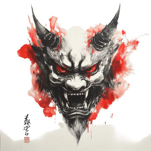 Japanese Oni Vinyl Car Decal Sticker – Waterproof & UV-Resistant 8" Japanese Oni Vinyl Car Decal Sticker – Waterproof & UV-Resistant 8"