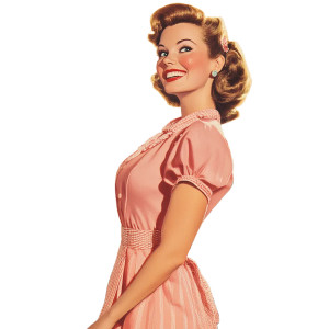 1950'S Housewife Vinyl Car Decal Sticker – Waterproof & UV-Resistant 8" 1950'S Housewife Vinyl Car Decal Sticker – Waterproof & UV-Resistant 8"