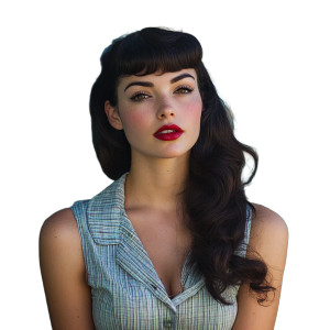 Modern Bettie Page Vinyl Car Decal Sticker – Waterproof & UV-Resistant 8"