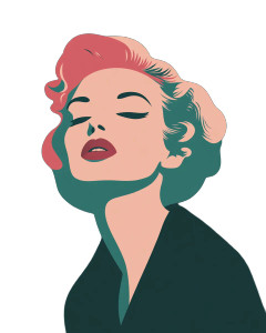 Minimalist Marilyn V2 Vinyl Car Decal Sticker – Waterproof & UV-Resistant 8"