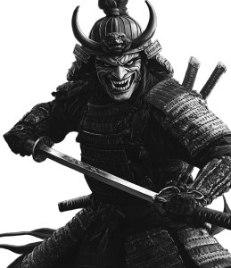 Smiling Demon Samurai Vinyl Car Decal Sticker – Waterproof & UV-Resistant 8"