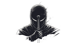 Heroic Fencer Design Vinyl Car Decal Sticker – Waterproof & UV-Resistant 8"