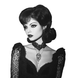 Vampira Lady Vinyl Car Decal Sticker – Waterproof & UV-Resistant 8"