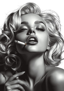 Marilyn Monroe Vector V2 Vinyl Car Decal Sticker – Waterproof & UV-Resistant 8"