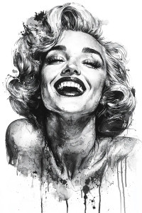 Joyful Marilyn Portrait Vinyl Car Decal Sticker – Waterproof & UV-Resistant 8" Joyful Marilyn Portrait Vinyl Car Decal Sticker – Waterproof & UV-Resistant 8"