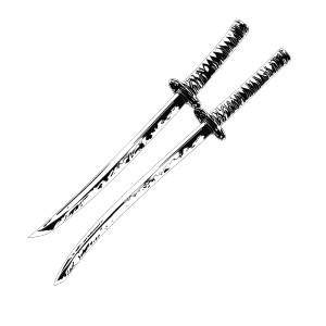 Dual Katana Icon Vinyl Car Decal Sticker – Waterproof & UV-Resistant 8" Dual Katana Icon Vinyl Car Decal Sticker – Waterproof & UV-Resistant 8"