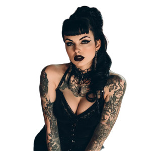 Gothic Psychobilly Vocalist Vinyl Car Decal Sticker – Waterproof & UV-Resistant 8"