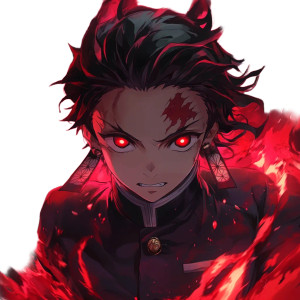 Evil Tanjiro Vinyl Car Decal Sticker – Waterproof & UV-Resistant 8"