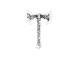 Viking Axe Logo Vinyl Car Decal Sticker – Waterproof & UV-Resistant 8" Viking Axe Logo Vinyl Car Decal Sticker – Waterproof & UV-Resistant 8"