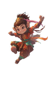 Flying Sun Wukong Vinyl Car Decal Sticker – Waterproof & UV-Resistant 8"