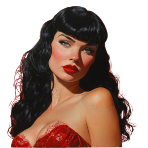 Bettie Page V2 Vinyl Car Decal Sticker – Waterproof & UV-Resistant 8"