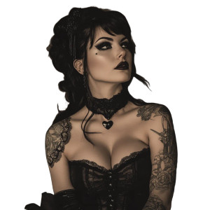 Goth Pin Up Vinyl Car Decal Sticker – Waterproof & UV-Resistant 8"