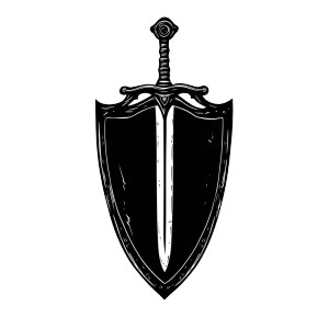 Shield And Sword V2 Vinyl Car Decal Sticker – Waterproof & UV-Resistant 8" Shield And Sword V2 Vinyl Car Decal Sticker – Waterproof & UV-Resistant 8"