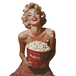 Popcorn Smile Vinyl Car Decal Sticker – Waterproof & UV-Resistant 8"