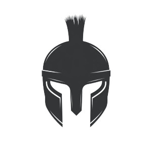 Spartan Helmet Icon V2 Vinyl Car Decal Sticker – Waterproof & UV-Resistant 8"