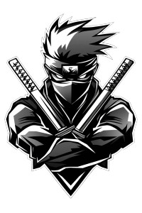 Vik'S Ninja Logo V3 Vinyl Car Decal Sticker – Waterproof & UV-Resistant 8"
