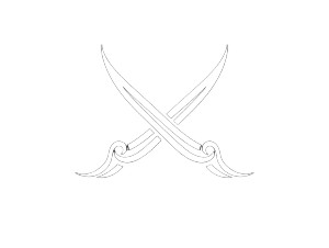Crossed Scimitars Logo Vinyl Car Decal Sticker – Waterproof & UV-Resistant 8" Crossed Scimitars Logo Vinyl Car Decal Sticker – Waterproof & UV-Resistant 8"