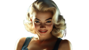 Retro Blonde Interrogation Vinyl Car Decal Sticker – Waterproof & UV-Resistant 8"