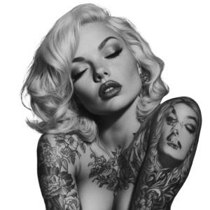 Tattooed Vintage Glamour Vinyl Car Decal Sticker – Waterproof & UV-Resistant 8" Tattooed Vintage Glamour Vinyl Car Decal Sticker – Waterproof & UV-Resistant 8"