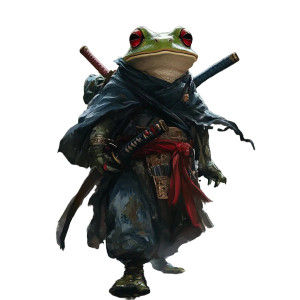 Frog Samurai V4 Vinyl Car Decal Sticker – Waterproof & UV-Resistant 8" Frog Samurai V4 Vinyl Car Decal Sticker – Waterproof & UV-Resistant 8"