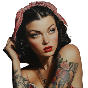 Tattooed Pin-Up Vinyl Car Decal Sticker – Waterproof & UV-Resistant 8" Tattooed Pin-Up Vinyl Car Decal Sticker – Waterproof & UV-Resistant 8"