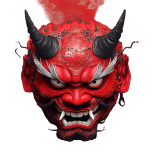 Hannya Red Vinyl Car Decal Sticker – Waterproof & UV-Resistant 8" Hannya Red Vinyl Car Decal Sticker – Waterproof & UV-Resistant 8"