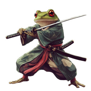 Samurai Frog V11 Vinyl Car Decal Sticker – Waterproof & UV-Resistant 8" Samurai Frog V11 Vinyl Car Decal Sticker – Waterproof & UV-Resistant 8"