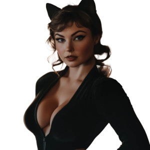 Retro Bombshell Cat Pajamas Vinyl Car Decal Sticker – Waterproof & UV-Resistant 8"