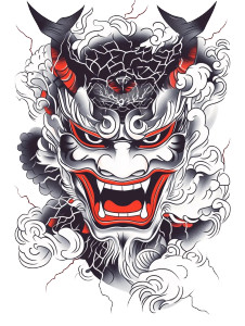 Hannya Mask Tattoo V19 Vinyl Car Decal Sticker – Waterproof & UV-Resistant 8" Hannya Mask Tattoo V19 Vinyl Car Decal Sticker – Waterproof & UV-Resistant 8"