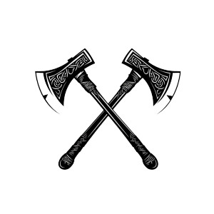 Norse Axes Logo Vinyl Car Decal Sticker – Waterproof & UV-Resistant 8" Norse Axes Logo Vinyl Car Decal Sticker – Waterproof & UV-Resistant 8"