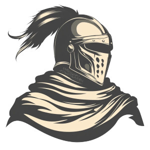 Knight Helmet Icon V2 Vinyl Car Decal Sticker – Waterproof & UV-Resistant 8"