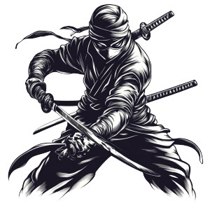 Dynamic Samurai Tattoo Vinyl Car Decal Sticker – Waterproof & UV-Resistant 8"
