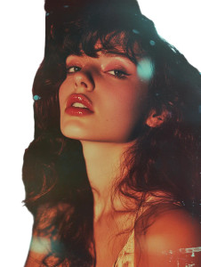 Smoking Beauty Holographic Vinyl Car Decal Sticker – Waterproof & UV-Resistant 8"