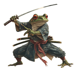 Samurai Frog V12 Vinyl Car Decal Sticker – Waterproof & UV-Resistant 8" Samurai Frog V12 Vinyl Car Decal Sticker – Waterproof & UV-Resistant 8"