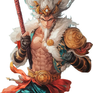Sun Wukong One Piece Vinyl Car Decal Sticker – Waterproof & UV-Resistant 8"