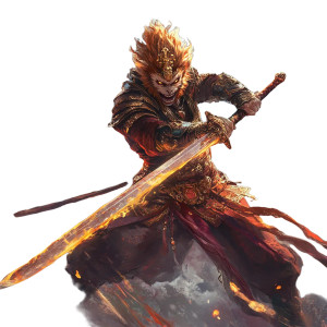 Monkey King Wielding Vinyl Car Decal Sticker – Waterproof & UV-Resistant 8"