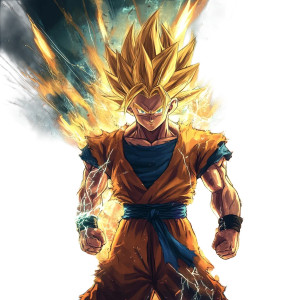 Super Saiyan V2 Vinyl Car Decal Sticker – Waterproof & UV-Resistant 8"