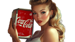 Woman With Coca-Cola Vinyl Car Decal Sticker – Waterproof & UV-Resistant 8" Woman With Coca-Cola Vinyl Car Decal Sticker – Waterproof & UV-Resistant 8"