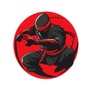 Dolomite Ninja Logo Vinyl Car Decal Sticker – Waterproof & UV-Resistant 8"