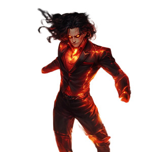 Evil Flame Villain Vinyl Car Decal Sticker – Waterproof & UV-Resistant 8"