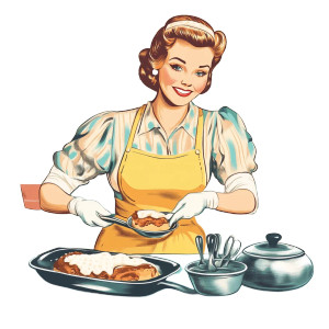 Retro Homemaker Baking Vinyl Car Decal Sticker – Waterproof & UV-Resistant 8"