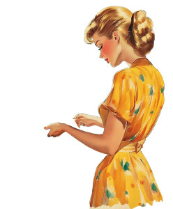 1960S Dishwashing Woman Vinyl Car Decal Sticker – Waterproof & UV-Resistant 8"