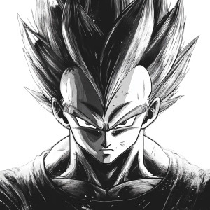 Saiyan Vegeta Portrait Vinyl Car Decal Sticker – Waterproof & UV-Resistant 8"