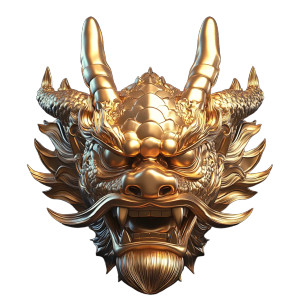 Gold Dragon Face Vinyl Car Decal Sticker – Waterproof & UV-Resistant Gold Dragon Face Vinyl Car Decal Sticker – Waterproof & UV-Resistant