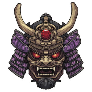 Psychic Oni Mask Vinyl Car Decal Sticker – Waterproof & UV-Resistant 8"