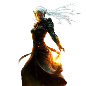 Drow Priestess Whip Vinyl Car Decal Sticker – Waterproof & UV-Resistant 8"