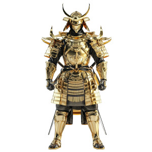 Golden Samurai Warrior Vinyl Car Decal Sticker – Waterproof & UV-Resistant 8"