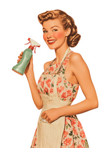 Retro Cheerful Housewife Vinyl Car Decal Sticker – Waterproof & UV-Resistant 8"