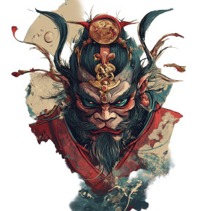 Wukong Hoodie Design Vinyl Car Decal Sticker – Waterproof & UV-Resistant 8"